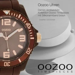Oozoo Damen Armbanduhr Timepieces Analog Silikon braun UOC5059A