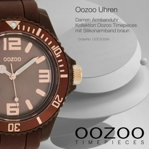 Oozoo Damen Armbanduhr Timepieces Analog Silikon braun UOC5059A