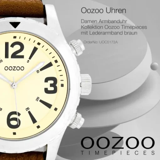 Oozoo Damen Armbanduhr Timepieces Analog Leder braun UOC5172A