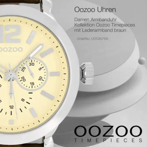 Oozoo Damen Armbanduhr Timepieces Analog Leder braun UOC6076A