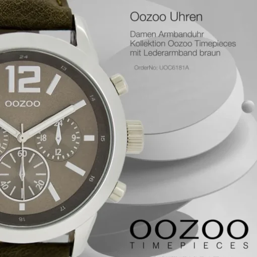 Oozoo Damen Armbanduhr Timepieces Analog Leder braun UOC6181A