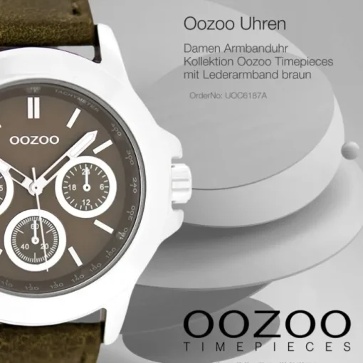 Oozoo Damen Armbanduhr Timepieces Analog Leder braun UOC6187A