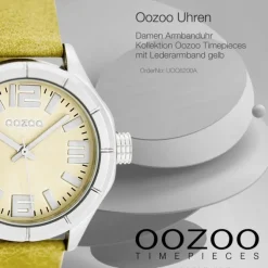 Oozoo Damen Armbanduhr Timepieces Analog Leder gelb UOC6200A