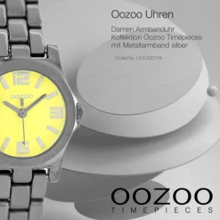 Oozoo Damen Armbanduhr Timepieces Analog Metall silber UOC6221A
