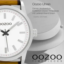 Oozoo Damen Armbanduhr Timepieces Analog Leder braun UOC7036A