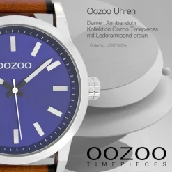 Oozoo Damen Armbanduhr Timepieces Analog Leder braun UOC7037A