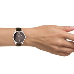 Oozoo Damen Armbanduhr Timepieces Analog Leder dunkelbraun UOC7123A