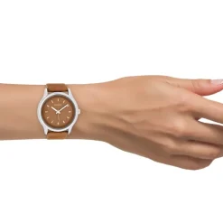 Oozoo Damen Armbanduhr Timepieces Analog Leder braun UOC7437A