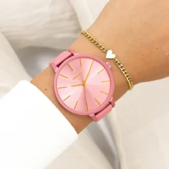 Oozoo Damen Armbanduhr Timepieces Analog Leder pink UOC11250