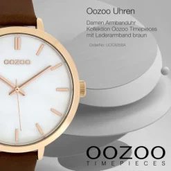 Oozoo Damen Armbanduhr Timepieces Analog Leder braun UOC8358A
