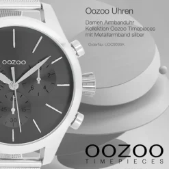 Oozoo Damen Armbanduhr Timepieces Analog Metall silber UOC9099A