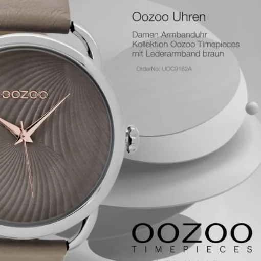 Oozoo Damen Armbanduhr Timepieces Analog Leder braun UOC9162A