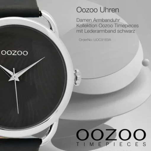 Oozoo Damen Armbanduhr Timepieces Analog Leder grau UOC9163A