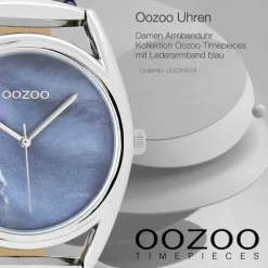 Oozoo Damen Armbanduhr Timepieces Analog Leder blau UOC9167A