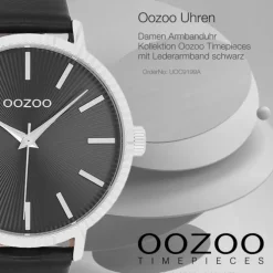 Oozoo Damen Armbanduhr Timepieces Analog Leder schwarz UOC9199A