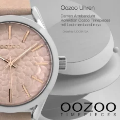 Oozoo Damen Armbanduhr Timepieces Analog Leder rosa UOC9472A