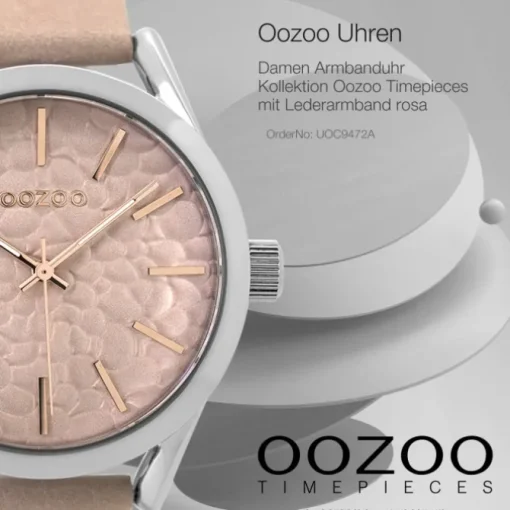 Oozoo Damen Armbanduhr Timepieces Analog Leder rosa UOC9472A