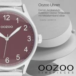 Oozoo Damen Armbanduhr Timepieces Analog Metall silber UOC9517A