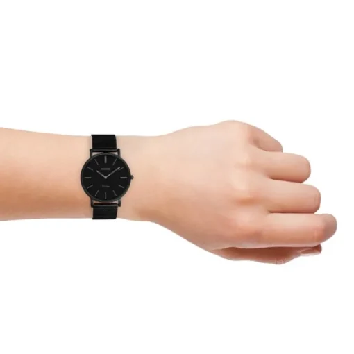 Oozoo Damen Armbanduhr Timepieces Analog Metall schwarz UOC9934A