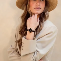 Oozoo Damen Armbanduhr Timepieces Analog Lederband schwarz UOC11524