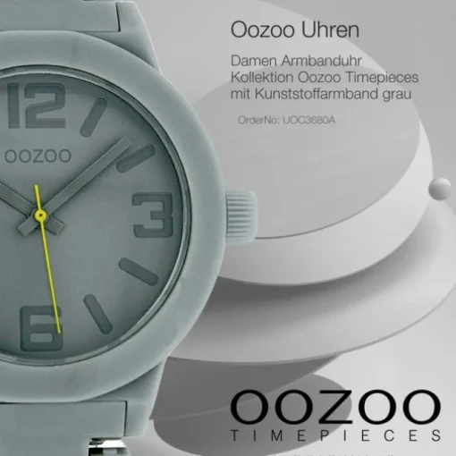Oozoo Damen Armbanduhr Timepieces Analog Plastik grau UOC3680A