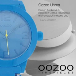 Oozoo Damen Armbanduhr Timepieces Analog Plastik blau UOC3681A