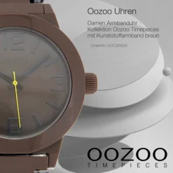 Oozoo Damen Armbanduhr Timepieces Analog Plastik braun UOC3682A