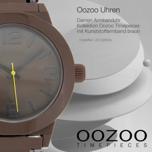 Oozoo Damen Armbanduhr Timepieces Analog Plastik braun UOC3682A