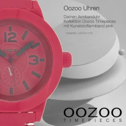 Oozoo Damen Armbanduhr Timepieces Analog Plastik pink UOC4117A