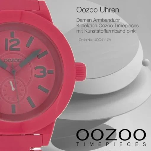 Oozoo Damen Armbanduhr Timepieces Analog Plastik pink UOC4117A