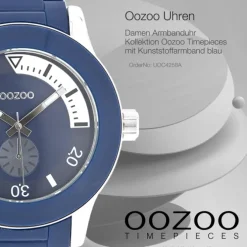 Oozoo Damen Armbanduhr Timepieces Analog Plastik blau UOC4258A
