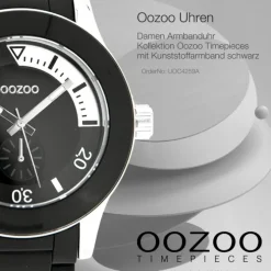 Oozoo Damen Armbanduhr Timepieces Analog Plastik schwarz UOC4259A