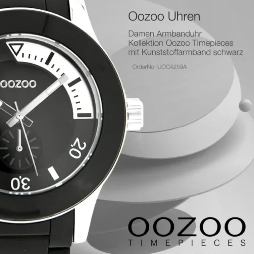 Oozoo Damen Armbanduhr Timepieces Analog Plastik schwarz UOC4259A