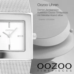 Oozoo Damen Armbanduhr Timepieces Analog Metall silber UOC2000A