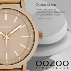 Oozoo Damen Armbanduhr Timepieces Analog Leder rosa UOC8250A