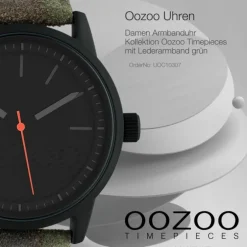Oozoo Damen Armbanduhr Timepieces Analog Leder grün camouflage UOC10307