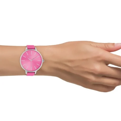 Oozoo Damen Armbanduhr Timepieces C10984 Analog Leder pink UOC10984