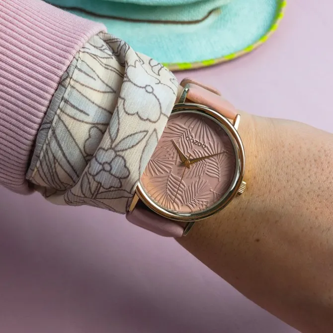 Oozoo Damen Armbanduhr Timepieces C10081 Quarzwerk Leder altrosa UOC10081