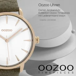 Oozoo Damen Armbanduhr Timepieces Analog Leder braun UOC9509A