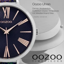 Oozoo Damen Armbanduhr Timepieces Analog Metall blau UOC9215A