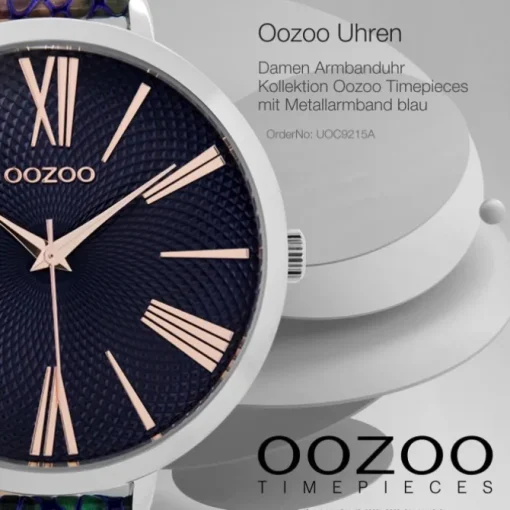Oozoo Damen Armbanduhr Timepieces Analog Metall blau UOC9215A