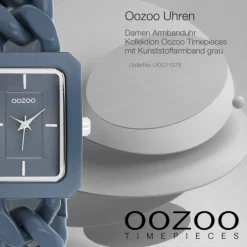 Oozoo Damen Armbanduhr Timepieces Analog Kunststoff grau UOC11278