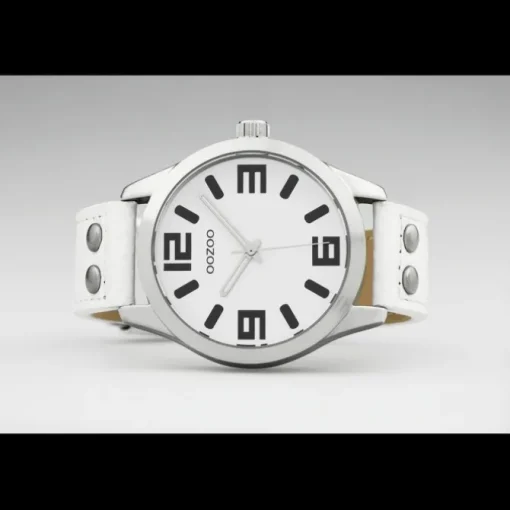 Oozoo Damen Armbanduhr Timepieces Analog Leder weiß UOC1050A