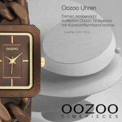Oozoo Damen Armbanduhr Timepieces Analog Kunststoff bronze UOC11276