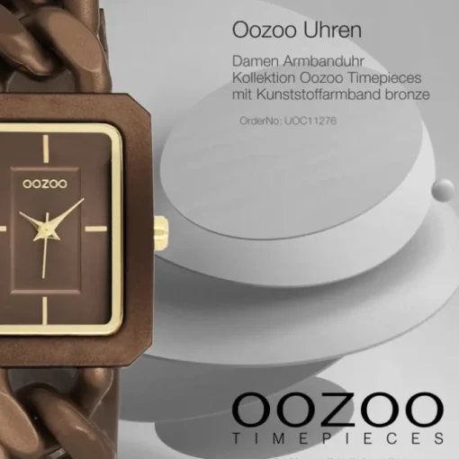 Oozoo Damen Armbanduhr Timepieces Analog Kunststoff bronze UOC11276