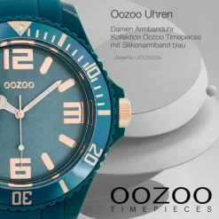 Oozoo Damen Armbanduhr Timepieces Analog Silikon blau türkis UOC5032A