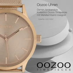 Oozoo Damen Armbanduhr Timepieces Analog Metall rosegold UOC10057