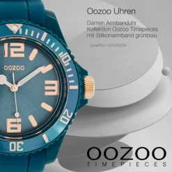 Oozoo Damen Armbanduhr Timepieces Analog Silikon grünblau UOC5052A