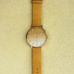Oozoo Damen Armbanduhr Timepieces Analog Leder gelb UOC10833
