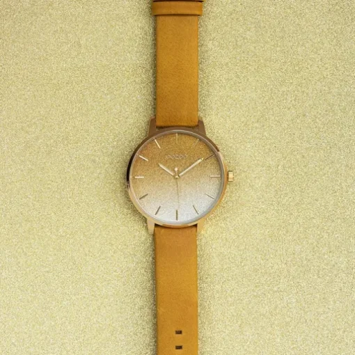 Oozoo Damen Armbanduhr Timepieces Analog Leder gelb UOC10833